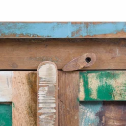 Armoire à  lattes en bois coloré Ethnik