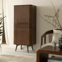 Armoire en bois de manguier foncé Aléna