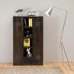 Armoire en métal noir 2 portes Locker