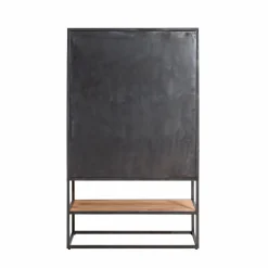 Armoire sculpté en bois de manguier et métal Luz