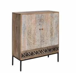 Armoire sculptée en bois de manguier Marc