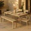 Banc en aluminium taupe Apollon