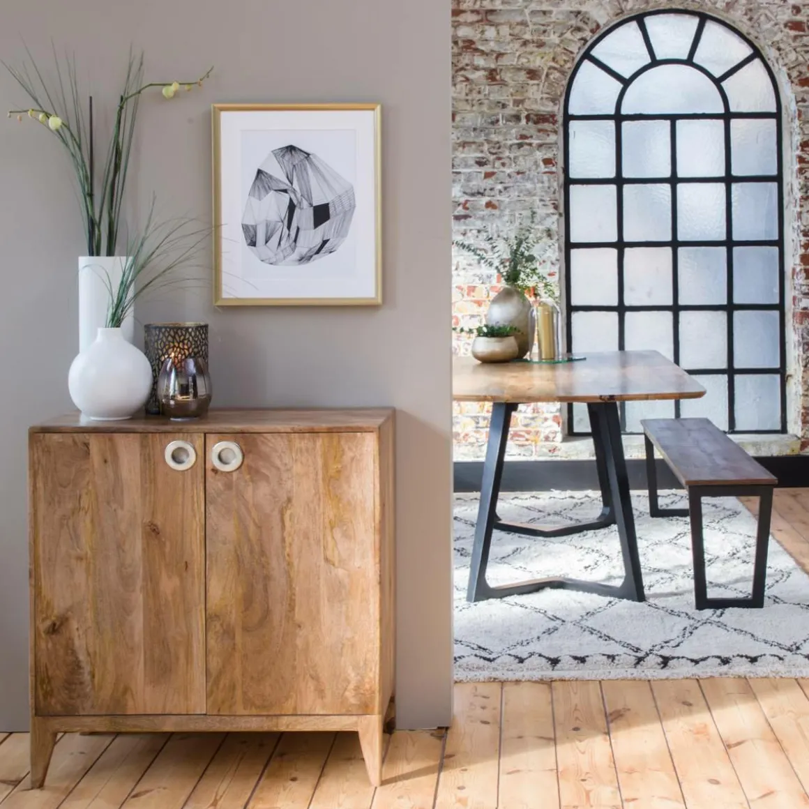 Banc en bois de manguier Charlotte