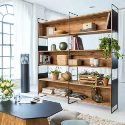 Bibliothèque en bois recyclé 180 cm Blaise