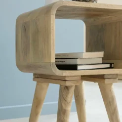 Bout de canapé avec niche en bois de manguier Maëva