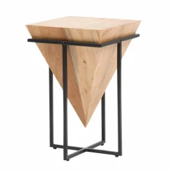 Bout de canapé en bois d'acacia et métal Roméo