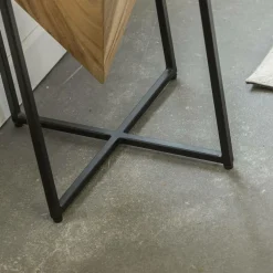 Bout de canapé en bois d'acacia et métal Roméo