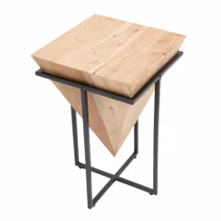 Bout de canapé en bois d'acacia et métal Roméo