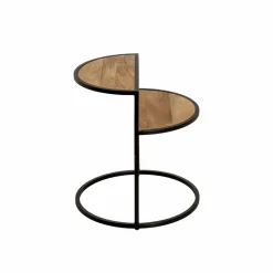 Bout de canapé en bois de manguier et métal Maelle