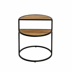 Bout de canapé en bois de manguier et métal Maelle