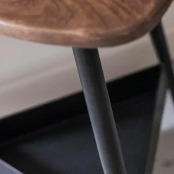 Bout de canapé en bois de manguier et métal noir Tilian