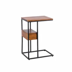 Bout de canapé en bois de manguier et métal Harald