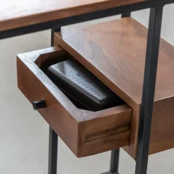 Bout de canapé en bois de manguier et métal Harald