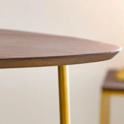 Bout de canapé en bois de manguier et métal Léon