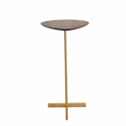 Bout de canapé en bois de manguier et métal Léon