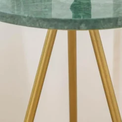 Bout de canapé en marbre Eva