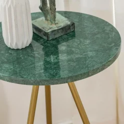 Bout de canapé en marbre Eva