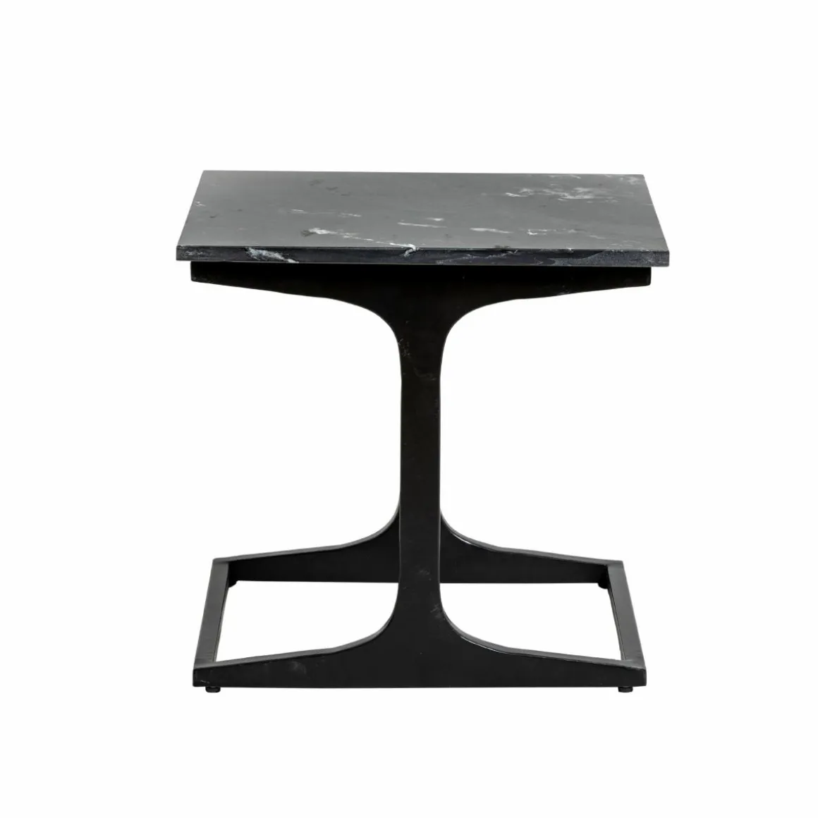 Bout de canapé en marbre et métal Felicia