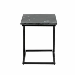 Bout de canapé en marbre et métal Felicia