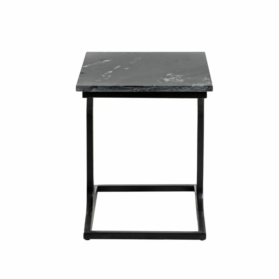 Bout de canapé en marbre et métal Felicia