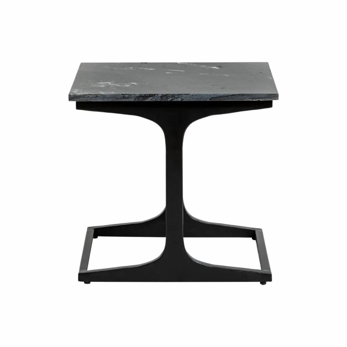 Bout de canapé en marbre et métal Felicia