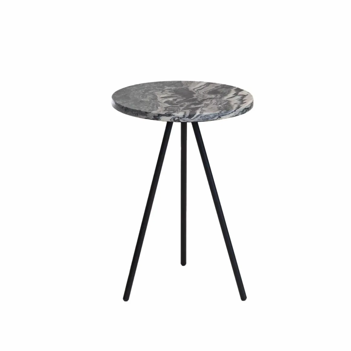 Bout de canapé en marbre gris Eva