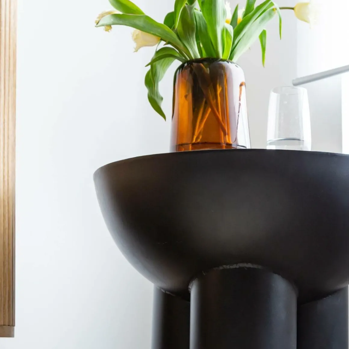 Bout de canapé en métal Baptistin