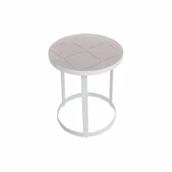 Bout de canapé en métal blanc Gwen