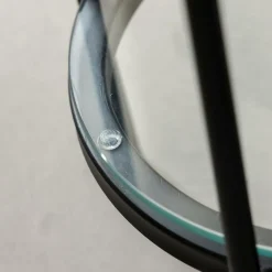 Bout de canapé plateau en verre gris Lise