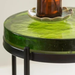 Bout de canapé plateau en verre Lise