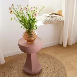 Bout de canapé rose Marguerite