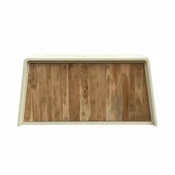 Buffet 3 portes en bois d'acacia et bois effet béton Dalva