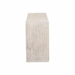 Buffet 4 portes en bois de manguier blanchi Alison