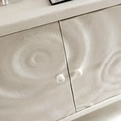 Buffet 3 portes en bois effet béton blanc Danaé