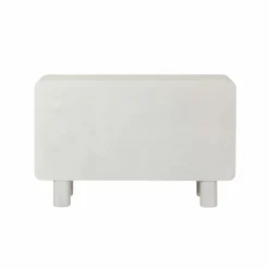 Buffet 3 portes en bois effet béton blanc Danaé