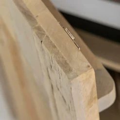 Buffet 2 portes en bois recyclé et marbre Damian