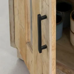 Buffet 2 portes en bois recyclé et marbre Damian