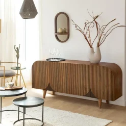 Buffet arrondi en bois de manguier Lise