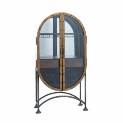 Buffet bar en métal noir et doré Janelle