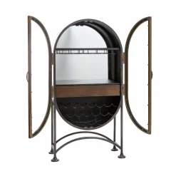 Buffet bar en métal noir et doré Janelle