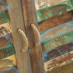 Buffet d'angle en bois coloré Ethnik