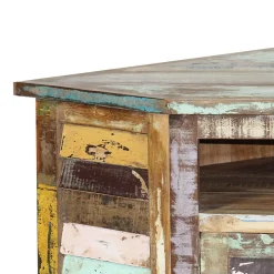 Buffet d'angle en bois coloré Ethnik