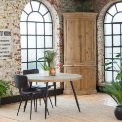 Buffet d'angle haut en bois recyclé Garance