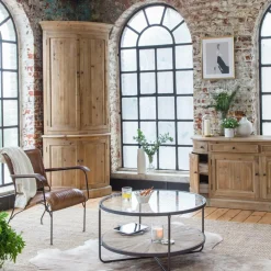 Buffet d'angle haut en bois recyclé Garance