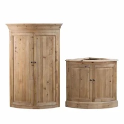Buffet d'angle haut en bois recyclé Garance