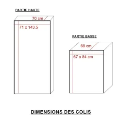 Buffet d'angle haut en bois recyclé Garance