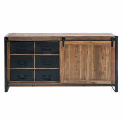 Buffet en bois d'acacia avec porte coulissante Havana