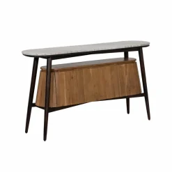Buffet en bois d'acacia et marbre Simon