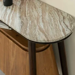 Buffet en bois d'acacia et marbre Simon