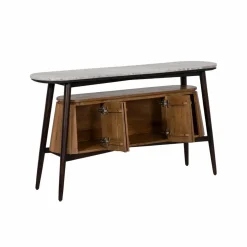 Buffet en bois d'acacia et marbre Simon